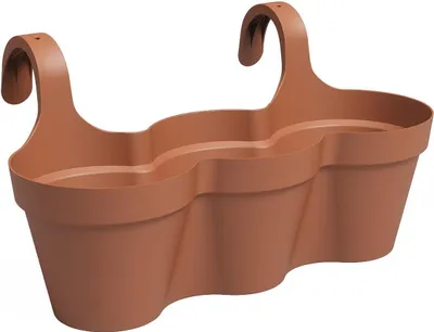 Produktbild von artevasi© CAPRI TRIPLE Balkonkasten Terracotta 54 cm zum Einhängen - Kunststoff