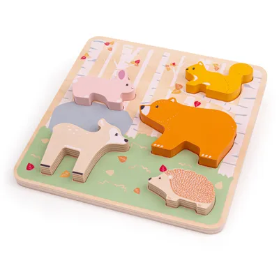 Immagine prodotto di Puzzle Bigjigs Woodland Chunky100%