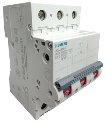 Productafbeelding van Siemens Automat B 10A, type 5SL43106, 400V, 10kA, 3-polig