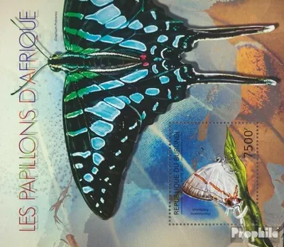 Produktbild von Briefmarken Burundi 2012 Mi Block 277 (kompl. Ausgabe) postfrisch Schmetterlinge Afrikas