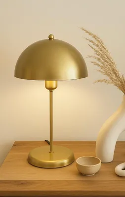 Produktbild von Opviq, Hochwertige Tischlampe Gold, Metallkörper, Ø25 cm, E27, IP20, 39 cm