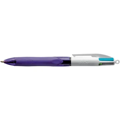 Image de BIC 4 Colours Grip, bleu, vert, violet, violet, 1 mm, 0,4 mm