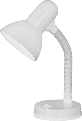 Produktbild von EGLO Tischlampe Basic, 1 flammige Tischleuchte, Schreibtischlampe aus Stahl und Kunststoff, Farbe: Weiß, Fassung: E27