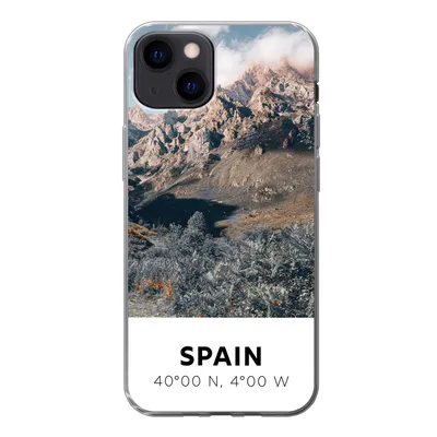 Produktbild von MuchoWow® Handyhülle Schutzhülle Hülle für iPhone 13 Spanien - Berge - Sommer Silikon Softcase Handy Hülle - Karteninhaber