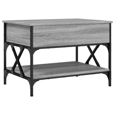 Immagine prodotto di Tavolino Salotto Grigio Sonoma 70x50x50 cm Multistrato Metallo
