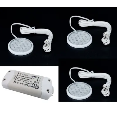 Produktbild von 19er 3x1W LED Unterbauleuchte Flach inkl LED Trafo