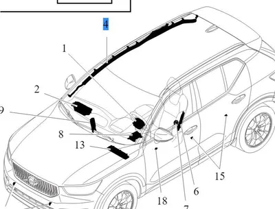 Produktbild von VOLVO XC40 Dachairbagvorhang links 31690773