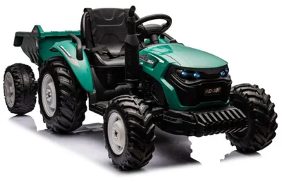Produktbild von HC-306 Batteriebetriebener Traktor mit Anhänger Dunkelgrün 24V