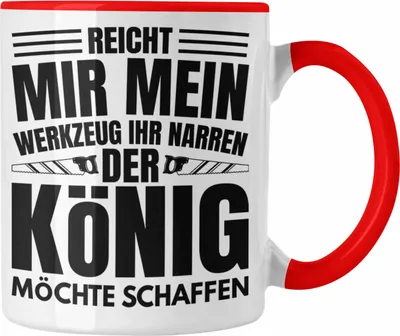 Produktbild von Trendation - Handwerker Tasse Geschenk Mechatroniker Hausmeister Geschenkidee Männer Spruch (Rot)