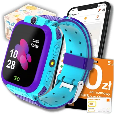 Zdjęcie produktu dla Smartwatch Dla Dzieci Zegarek Dziecięcy Lokalizator Lbs + Karta Sim Gratis