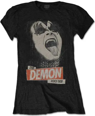 Zdjęcie produktu dla Kiss The Demon Rock Koszulka z krótkim rękawem Black S Damskie