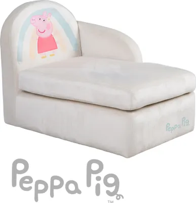 Immagine prodotto di divano per bambini Peppa Pig in stile lounge - Divano per bambini con bracciolo a partire da 18 mesi - Caricabile fino a 80 kg - Beige / Rosa