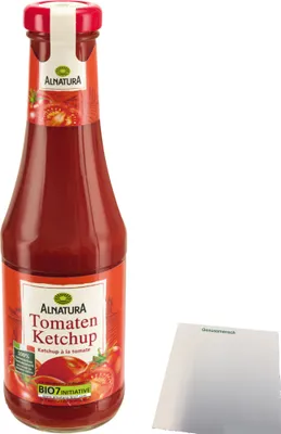Produktbild von Alnatura Tomaten Ketchup fruchtig-aromatisch vegan (500ml Flasche) + usy Block