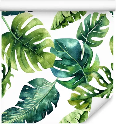 Produktbild von 10m VLIES TAPETE Rolle Pflanzen Blätter Stengel Natur Dschungel XXL