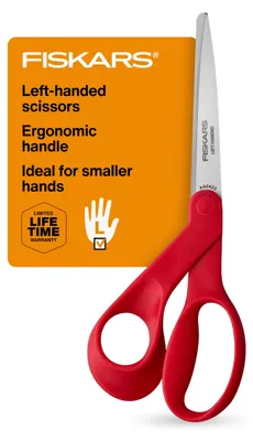Immagine prodotto di Forbici Fiskars® Petite per mancini - Ideali per lavori di artigianato e cucito. Forbici in acciaio inossidabile per lavori di precisione