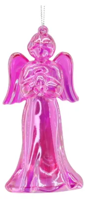 Image de Ornement - Ange - Plastique - Rose - 6 x 5,5 x 11 cm