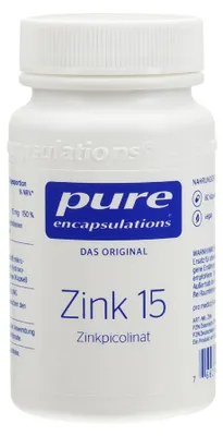 Produktbild von PURE ENCAPSULATIONS Zink 15 Zinkpicolinat Kapseln 60St PZN 02788239