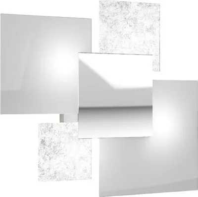 Produktbild von Moderne Deckenleuchte 1088/45-FA Weißes Glas und Blattsilber 4xG9