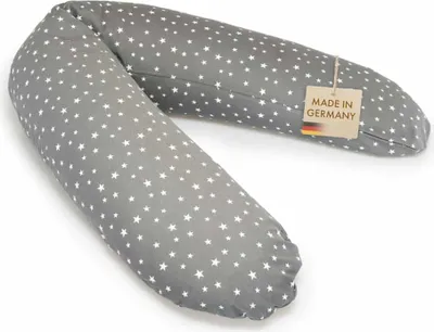 Produktbild von pic Bear Stillkissen Classic 190 cm Dessin: Sterne grau-weiss