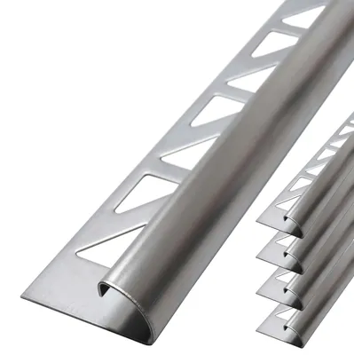Produktbild von Dalsys 5x Fliesenschiene 2,5m x 10mm Viertelkreisprofil Edelstahl Gebürstet, Rundprofil Halbrundprofil Fliesenprofil