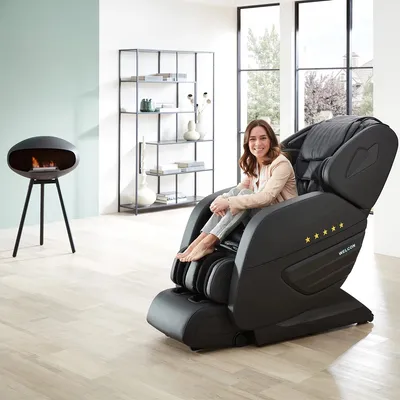 Produktbild von WELCON Dynamite Massagesessel - Luxus Massagestuhl mit Shiatsu Massage, scannt 128 Punkte des Rückens, schwarz
