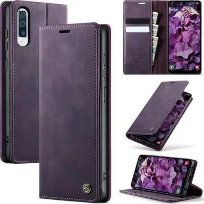 Produktbild von Handyhülle für Samsung Galaxy A50 / A50S / A30S Hülle Leder mit RFID Schutzhülle Klapphülle Magnet Kartenfach Standfunktion Lila