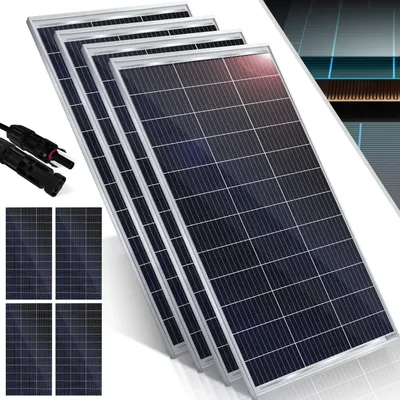 Produktbild von KESSER® Solarpanel Monokristallin Solarmodul Solarpanel - 18 V für 12 V Batterien, Photovoltaik - Solarzelle Solaranlage PV-Anlage Solar für Wohnwagen, Camping, Balkon, Gartenhäuser