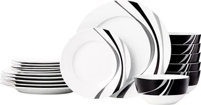 Produktbild von Keramik-Servietten-Set, 18-teilig, 6 Personen, Krümel