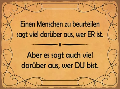 Produktbild von vianmo Holzschild 30x40 cm Einen Menschen zu beurteilen