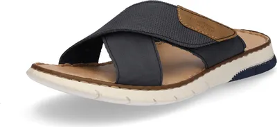 Produktbild von Rieker Herren Pantolette Klettverschluss Clog 25283, Größe:43 EU, Farbe:Blau