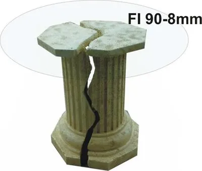 Image de Design romain Table basse ronde Table d'appoint Colonnes Meubles de salon Tables