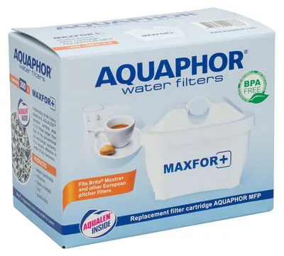 Produktbild von AQUAPHOR Filterkartusche MAXFOR+ Pack 1 - gegen Kalk, Chlor & weitere Stoffe im Leitungswasser, passend für AQUAPHOR Onyx, Amethyst, Jasper, Time & alle BRITA® MAXTRA+ und MAXTRA Modelle