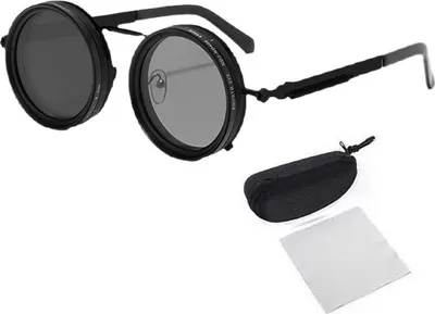 Produktbild von Verstellbare polarisierte Uni-Sonnenbrille mit ND-Filtergläsern, Augenschutz, farbwechselnder runder Rahmen, Outdoor-Fahrbrille