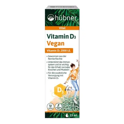 Zdjęcie produktu dla Hübner Witamina D3 2000 I.E. | 15 ml | wegańska