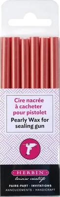 Imagen del producto de Cera para pistolas, color rosa perla, 5 mm, 6 barras, marca J. HERBIN