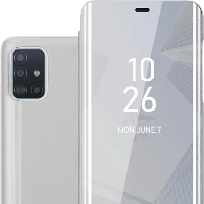 Immagine prodotto di Cadorabo custodia per telefono cellulare per Samsung Galaxy A51 4G / M40s in argento copertura posteriore copertura protettiva custodia a libro
