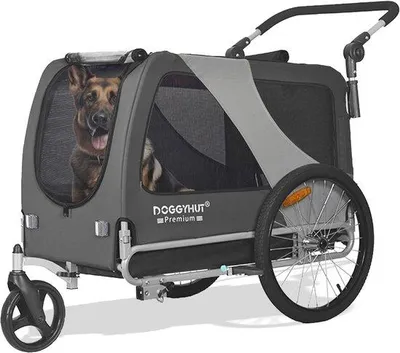 Produktbild von Famanu Hundeanhänger & Jogger XL für große Hunde bis 45 kg - 2-in-1 Hundeanhänger & Buggy