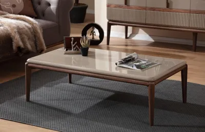 Produktbild von Brauner Holz Couchtisch Wohnzimmer Designer Möbel Luxus Stilvolle Tische