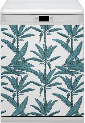 Produktbild von Küche Magnet für Spülmaschine  Abwaschbar 60x80 cm Geschirrspüle  - Zweige Palmen