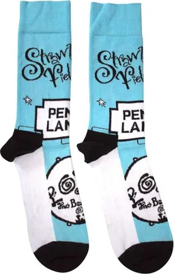 Immagine prodotto di The Beatles - calze "Strawberry Fields/Penny Lane" per uomo/donna unisex RO12683 (40,5 EU - 45,5 EU) (azzurro)