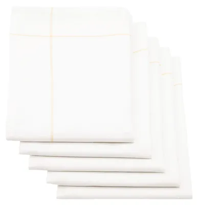 Produktbild von 5er Set Geschirrtücher, 45x65 cm, Halbleinen, weiß gelb