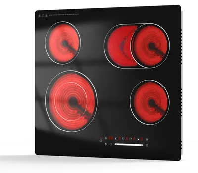 Elektrokochfeld 60 cm, 4 Zonen, 6700 W, Touch-Steuerung