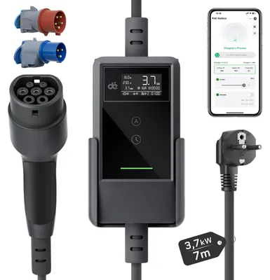 Productafbeelding van Laadkabel Auto 3,7 kW 7 Meter Type 2 Stekker - EV Oplaadkabel