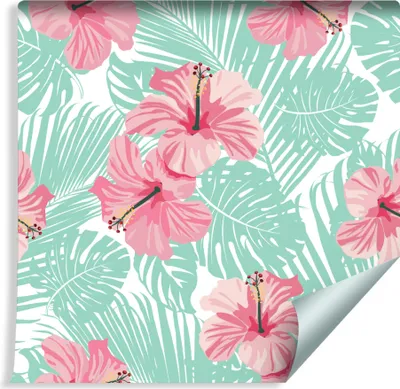 Produktbild von 10m VLIES TAPETE Rolle Natur Tropische Blätter BLUMEN XXL