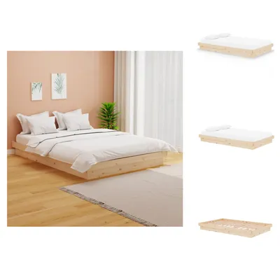 Produktbild von vidaXL Massivholzbett 120x200 cm -  Betten & Bettgestelle