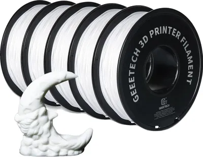 Obrázek produktu pro filament pro 3D tiskárny, ekologický materiál PLA, kompatibilní s tiskárnami FDM, BÍLÝ