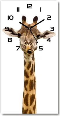 Produktbild von Wanduhr aus Glas – 30x60 cm - Glasbild - Glasuhr - Gehärtetes Glas -Giraffe
