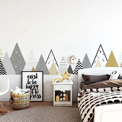 Image de Autocollants muraux pour enfants - Montagnes scandinaves