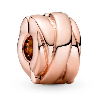 Immagine prodotto di Ciondolo a clip per braccialetti di PANDORA, placcato oro rosa