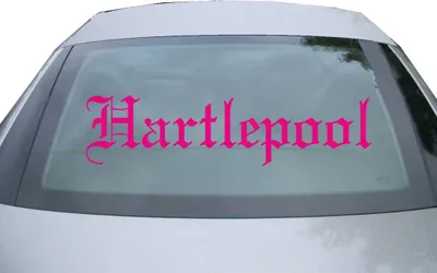 Produktbild von Indigos UG - Aufkleber Heckscheibe & Motorklappe DE6631 - pink - 600x150 mm - Hartlepool - Auto Scheiben Fenster Heckklappe Tuning Racing JDM - Die cut